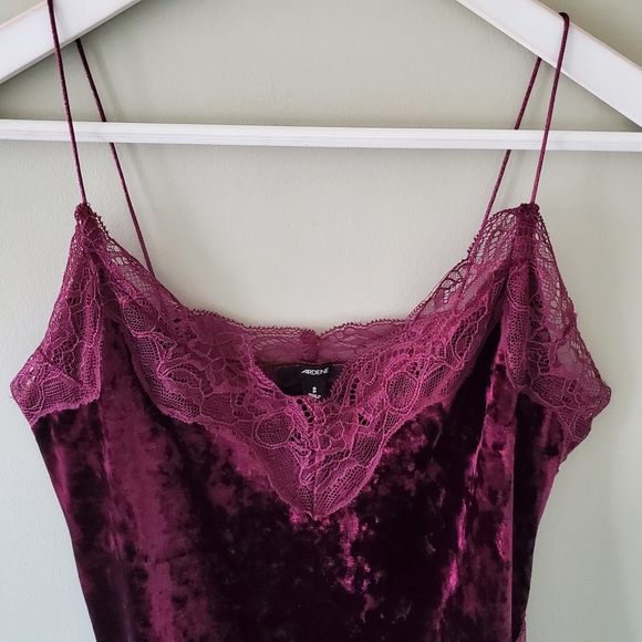 NWOT Ardene S Dark Romantic Whimsigoth Fairy Grunge Punk Velvet Lace Tank Top - Picture 3 of 8